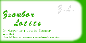 zsombor lotits business card